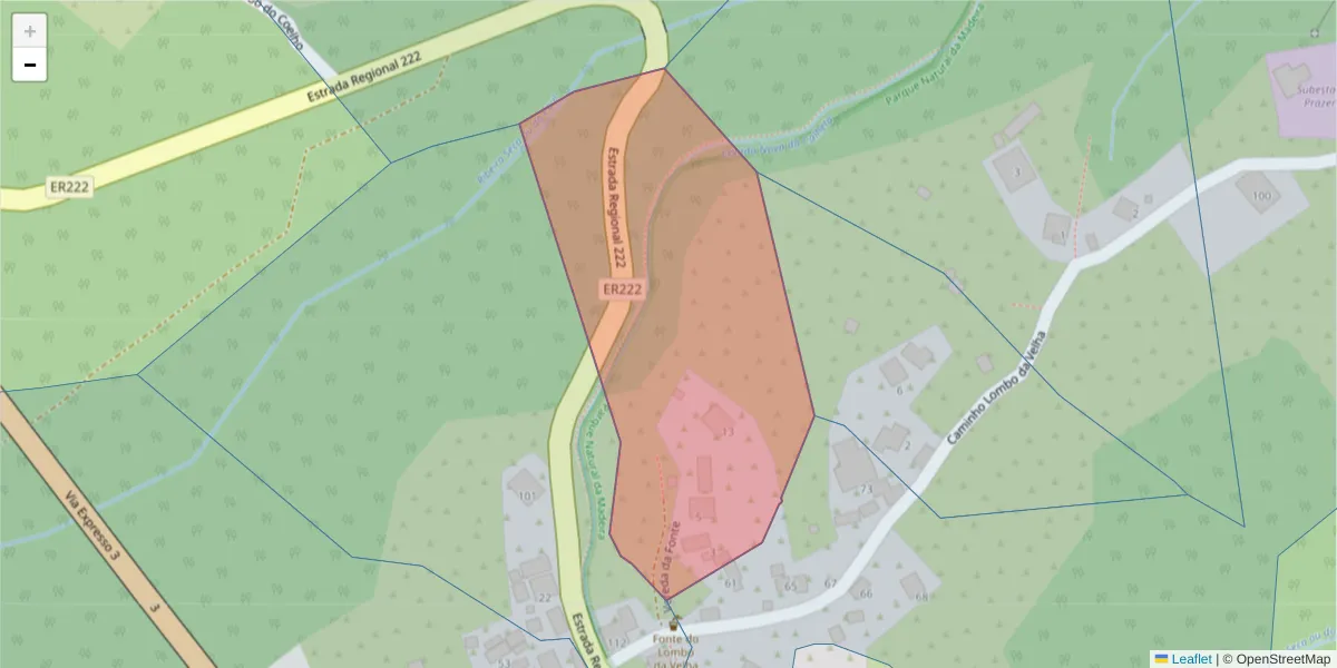 Mapa detalhado do código postal 9370-660 com limites, códigos postais vizinhos e agências dos correios