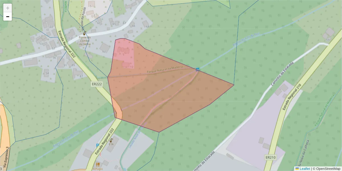 Mapa detalhado do código postal 9370-661 com limites, códigos postais vizinhos e agências dos correios