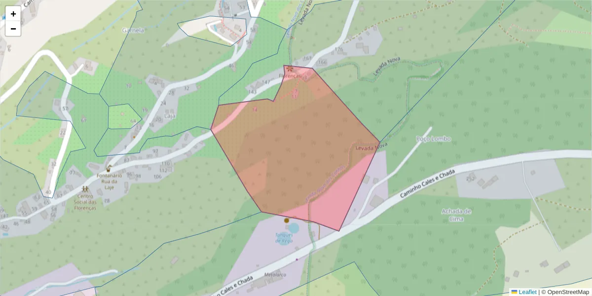 Mapa detalhado do código postal 9370-732 com limites, códigos postais vizinhos e agências dos correios