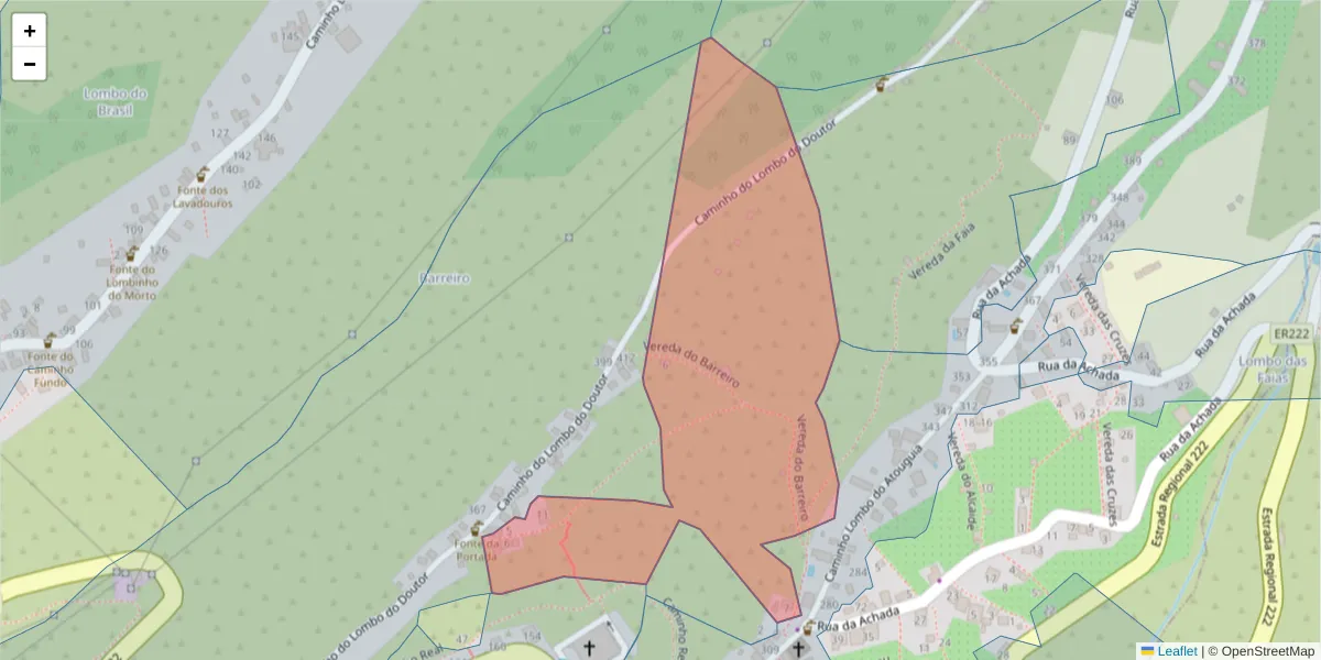 Mapa detalhado do código postal 9370-766 com limites, códigos postais vizinhos e agências dos correios