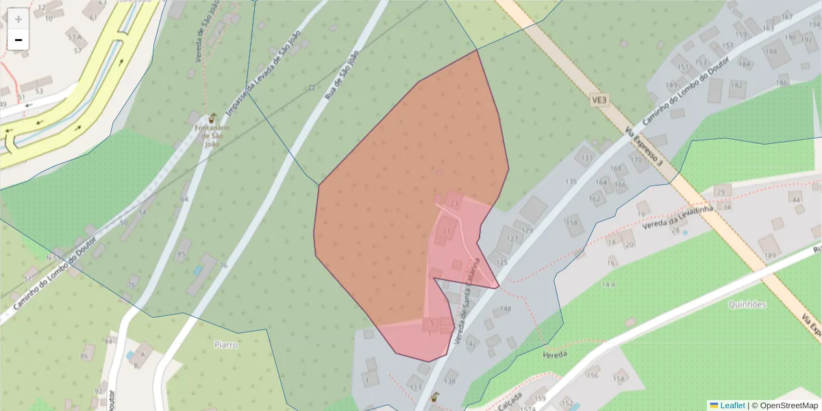 Mapa detalhado do código postal 9370-767 com limites, códigos postais vizinhos e agências dos correios