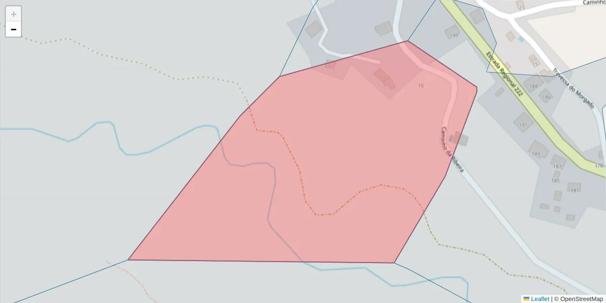 Mapa detalhado do código postal 9385-212 com limites, códigos postais vizinhos e agências dos correios