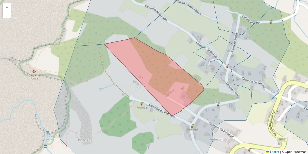 Mapa detalhado do código postal 9385-271 com limites, códigos postais vizinhos e agências dos correios