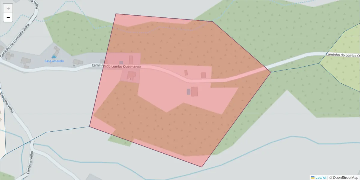 Mapa detalhado do código postal 9385-286 com limites, códigos postais vizinhos e agências dos correios