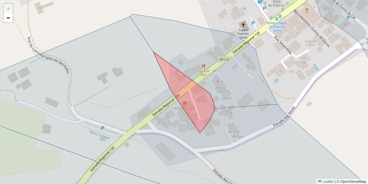 Mapa detalhado do código postal 9400-193 com limites, códigos postais vizinhos e agências dos correios