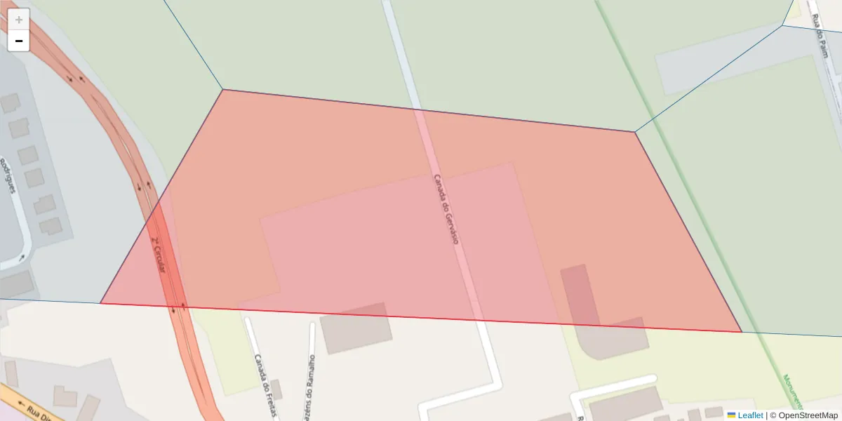 Mapa detalhado do código postal 9500-237 com limites, códigos postais vizinhos e agências dos correios