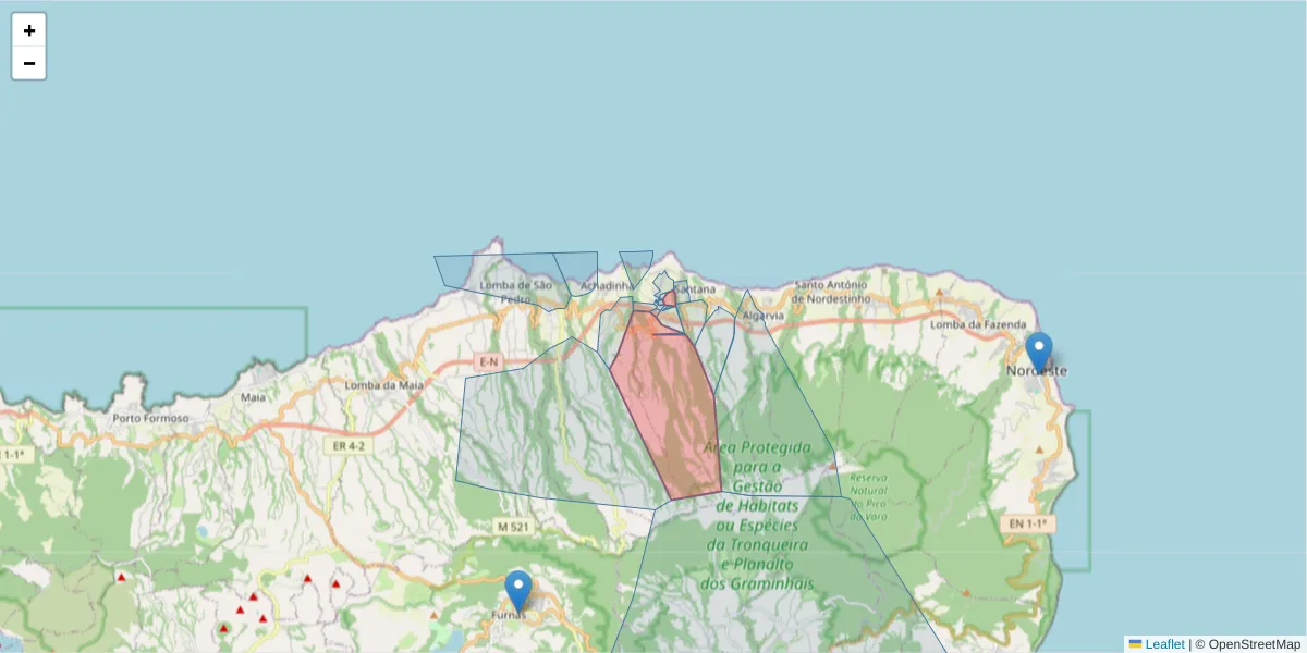 Mapa detalhado do código postal 9630-011 com limites, códigos postais vizinhos e agências dos correios
