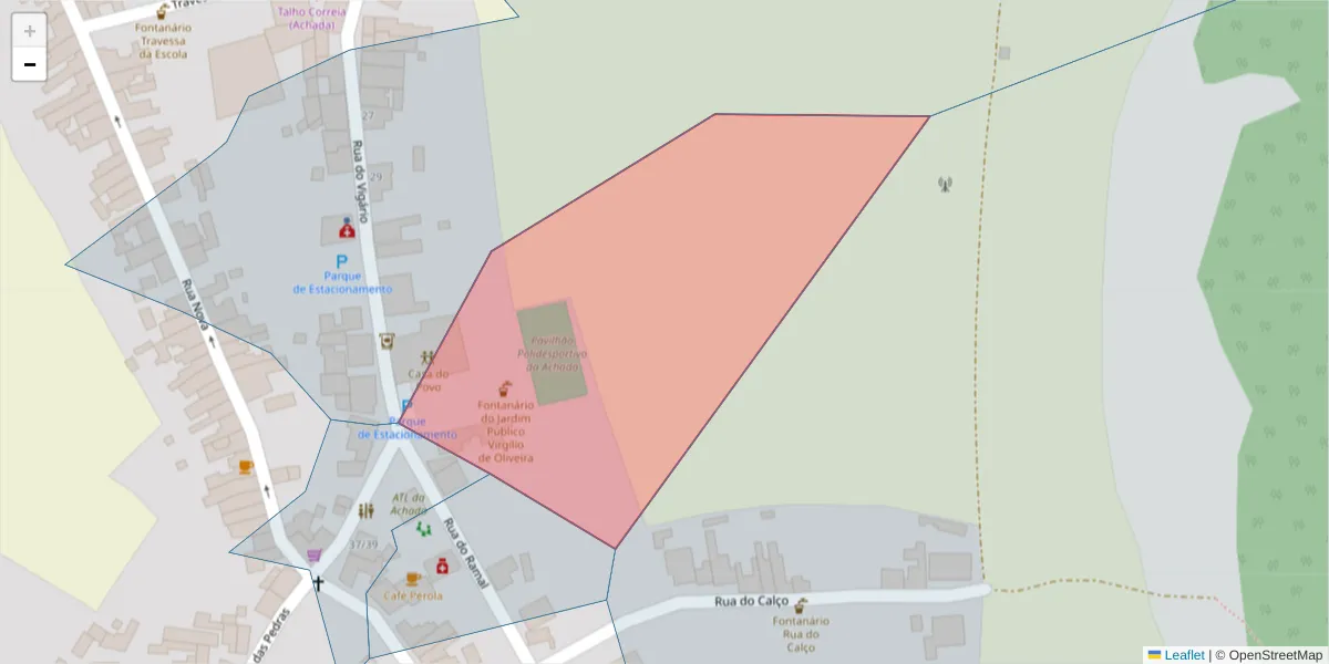 Mapa detalhado do código postal 9630-012 com limites, códigos postais vizinhos e agências dos correios
