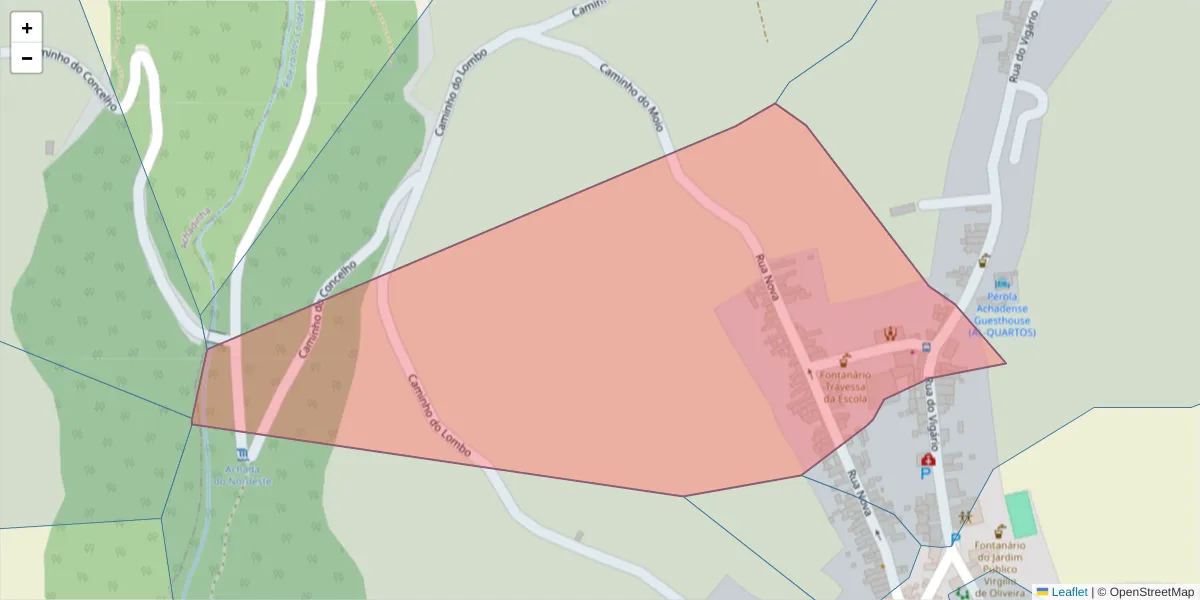 Mapa detalhado do código postal 9630-015 com limites, códigos postais vizinhos e agências dos correios