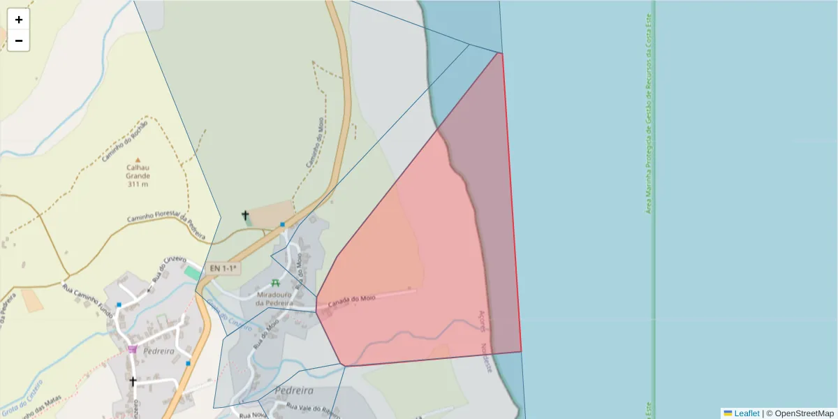 Mapa detalhado do código postal 9630-200 com limites, códigos postais vizinhos e agências dos correios