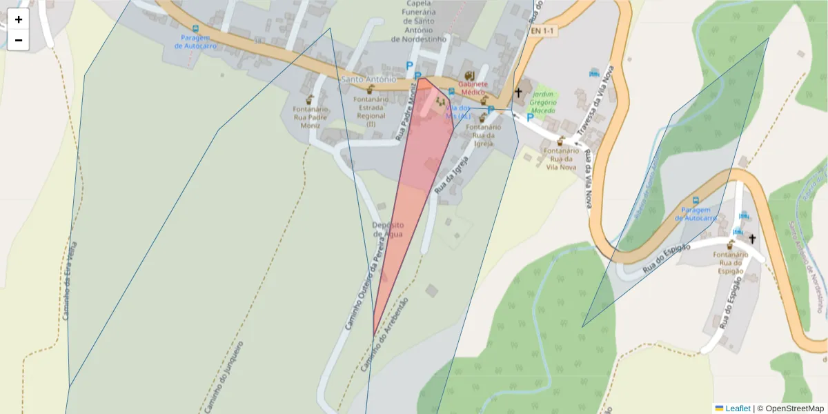 Mapa detalhado do código postal 9630-237 com limites, códigos postais vizinhos e agências dos correios