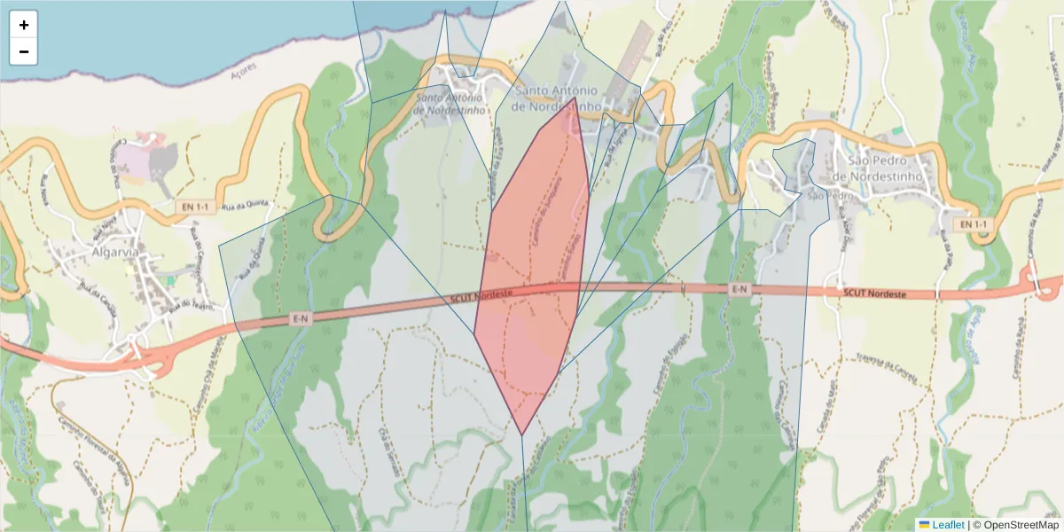 Mapa detalhado do código postal 9630-239 com limites, códigos postais vizinhos e agências dos correios