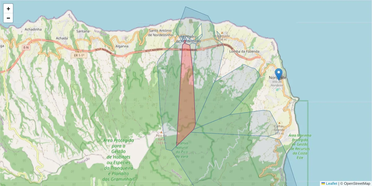 Mapa detalhado do código postal 9630-251 com limites, códigos postais vizinhos e agências dos correios