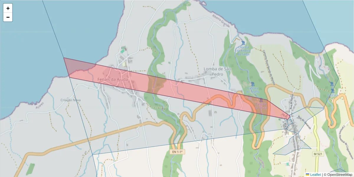 Mapa detalhado do código postal 9630-275 com limites, códigos postais vizinhos e agências dos correios