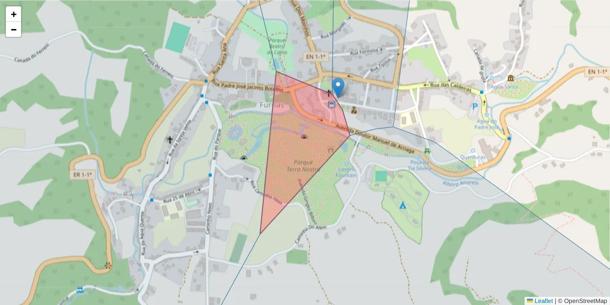 Mapa detalhado do código postal 9675-059 com limites, códigos postais vizinhos e agências dos correios