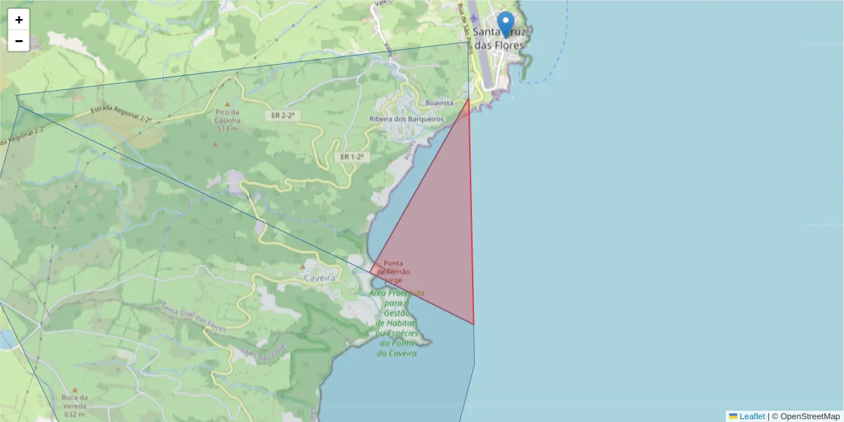 Mapa detalhado do código postal 9970-331 com limites, códigos postais vizinhos e agências dos correios